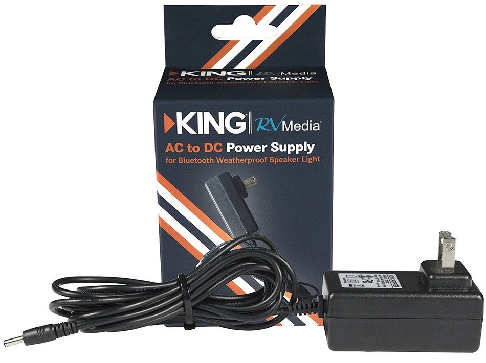 KING RVM50 AC to DC Adapter for KING RVM Series Bluetooth Speakers/Lights N2