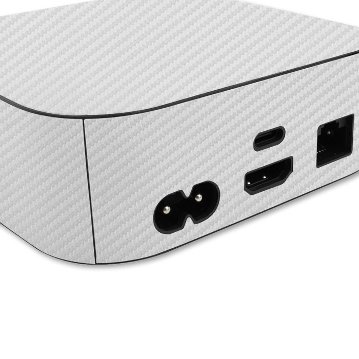Skinomi TechSkin - Apple TV 2015 (4th Gen) Silver Carbon Fiber Full Body Skin / Front & Back Wrap Clear Film /... N3