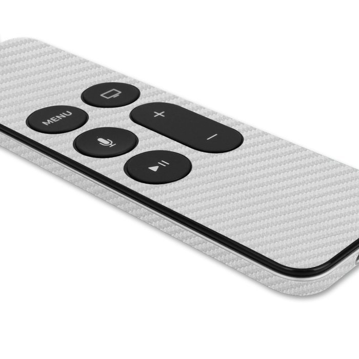 Skinomi TechSkin - Apple TV 2015 (4th Gen) Silver Carbon Fiber Full Body Skin / Front & Back Wrap Clear Film /... N4