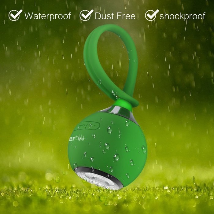 Besteker Outdoor Silicon Drop Resistantance Portable Wireless Speaker Waterproof Bluetooth Speaker Green N2