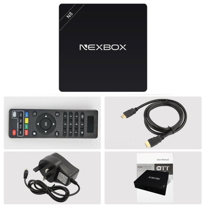 NEXBOX N8 TV Box + Mini Gaming Keyboard, YESER Rockchip RK3368 8-core Android 5.1 KODI 15.2 HDMI 4K*2K H.265 3D... N6