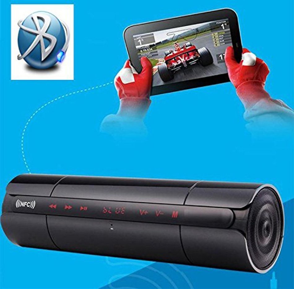 PowerLead Pspe PSP001 Bluetooth speakers 3D-Tumbler NFC Portable Wireless Speaker Stereo With Mic FM-Radio AUX... N3