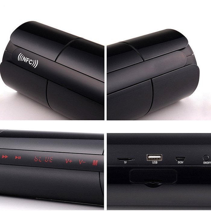 PowerLead Pspe PSP001 Bluetooth speakers 3D-Tumbler NFC Portable Wireless Speaker Stereo With Mic FM-Radio AUX... N6