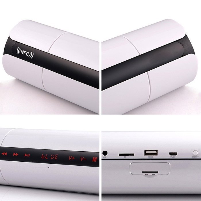 PowerLead Pspe PSP001 Bluetooth speakers 3D-Tumbler NFC Portable Wireless Speaker Stereo With Mic FM-Radio AUX... N14