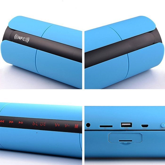 PowerLead Pspe PSP001 Bluetooth speakers 3D-Tumbler NFC Portable Wireless Speaker Stereo With Mic FM-Radio AUX... N20