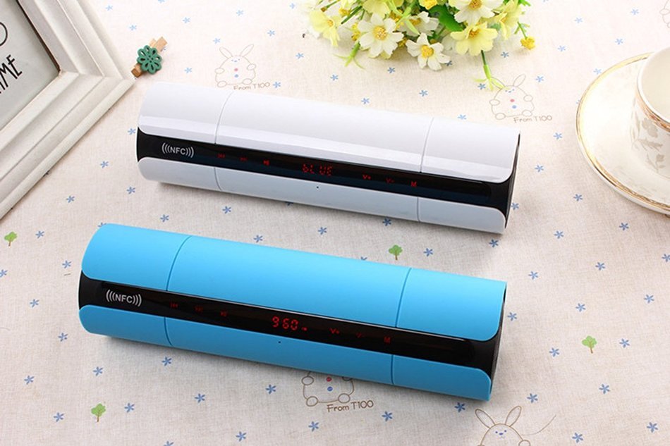 PowerLead Pspe PSP001 Bluetooth speakers 3D-Tumbler NFC Portable Wireless Speaker Stereo With Mic FM-Radio AUX... N23