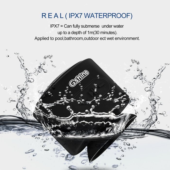 Gshine Waterproof Speaker-01 Siren WS-01 Driver Portable Speakers, Bluetooth Shower Speaker for Outdoor/Indoor... N10