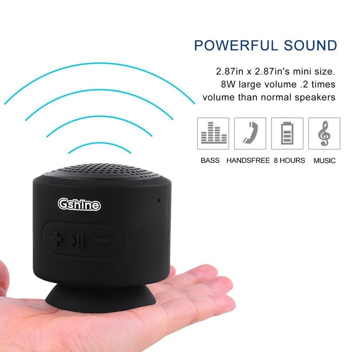 Gshine Waterproof Speaker-01 Siren WS-01 Driver Portable Speakers, Bluetooth Shower Speaker for Outdoor/Indoor... N11