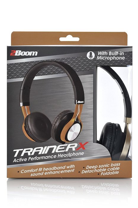 2 BOOM Trainer Wired In Ear Digital Comfort Buds with Microphone Headphones Black N6
