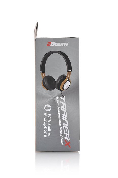 2 BOOM Trainer Wired In Ear Digital Comfort Buds with Microphone Headphones Black N7