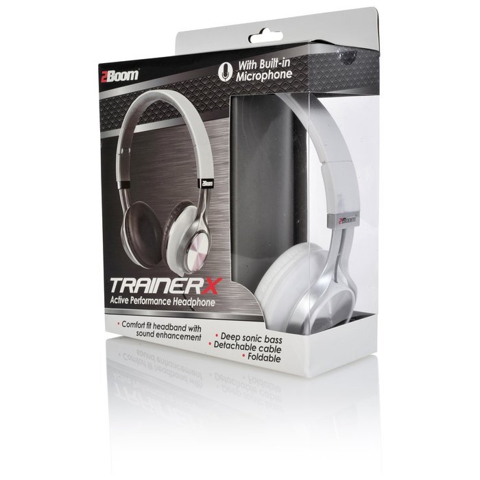 2 BOOM Trainer Wired In Ear Digital Comfort Buds with Microphone Headphones Black N11