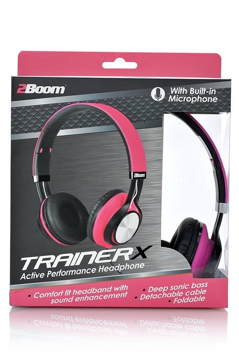 2 BOOM Trainer Wired In Ear Digital Comfort Buds with Microphone Headphones Black N15