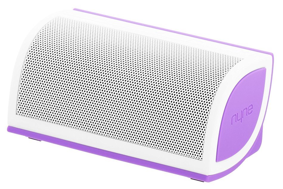 NYNE Multimedia Inc Mini Portable Bluetooth Speaker (White/Purple)