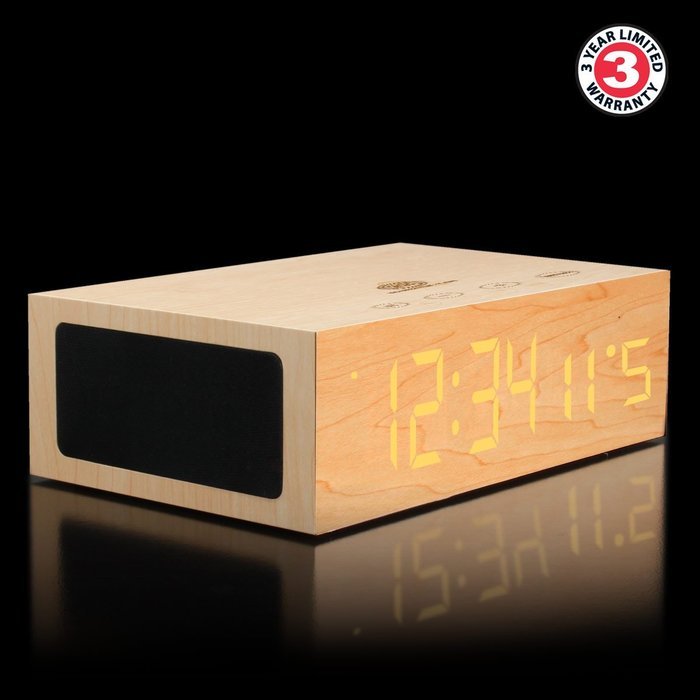 Wireless Bluetooth Stereo Speaker Clock Kit with Alarm Functions and LED Display by GOgroove - Works With Smartphones... N2