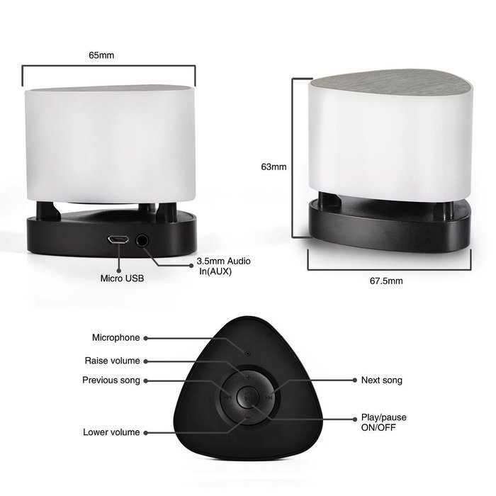 CrazyLynX Wireless Bluetooth 4.0 Speaker Smart Touch LED Mood Lamp, APP control, Night Light , Hands free ,Compatibility... N4