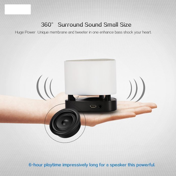 CrazyLynX Wireless Bluetooth 4.0 Speaker Smart Touch LED Mood Lamp, APP control, Night Light , Hands free ,Compatibility... N7