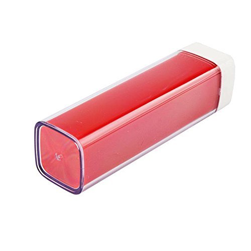 Eachbid 4000mAh Portable External Power Bank(Lipstick Shape) for Phones Red N2