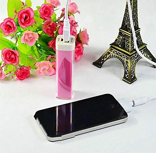 Eachbid 4000mAh Portable External Power Bank(Lipstick Shape) for Phones Red N12