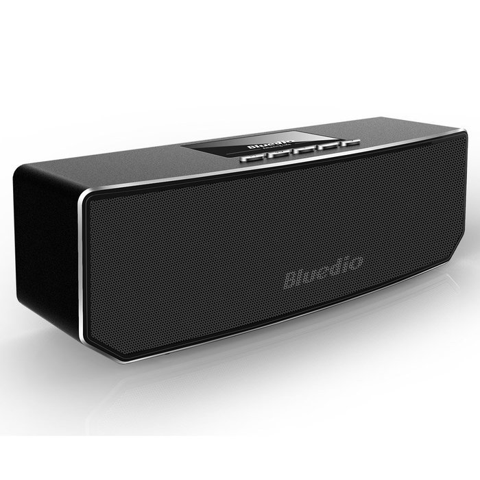 Bluedio CS-4 (Camel) Dual Drivers Portable Wireless Bluetooth Speakers Enhanced bass, Built-in Mic (Black) N4