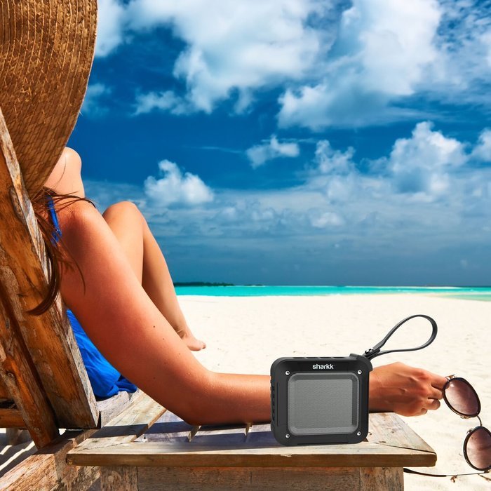 SHARKK Cube Waterproof Bluetooth Speaker 3W IPX5 Shower Speaker Wireless Portable Speaker N6