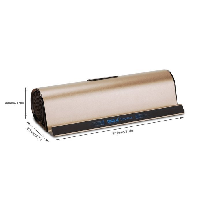 iRULU Portable Bluetooth Speaker With Stand Seat Hi-Fi Subwoofer Hands Free Design For Tablet Smartphone - Silver N23