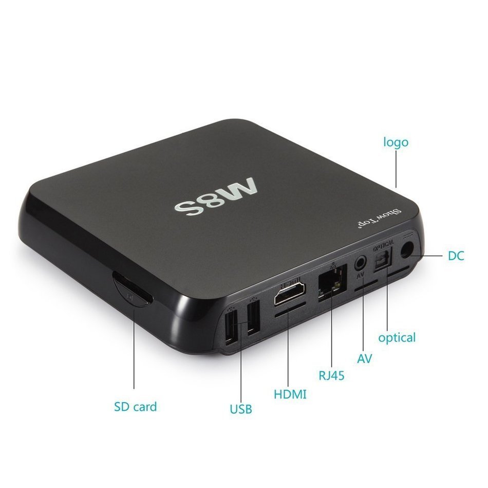 Maxfind M8s Android 4.4 Tv Box Amlogic S812 Quad Core 4k Hd 1080p Output 2gb/8gb Flash Mini Pc Streaming Media...