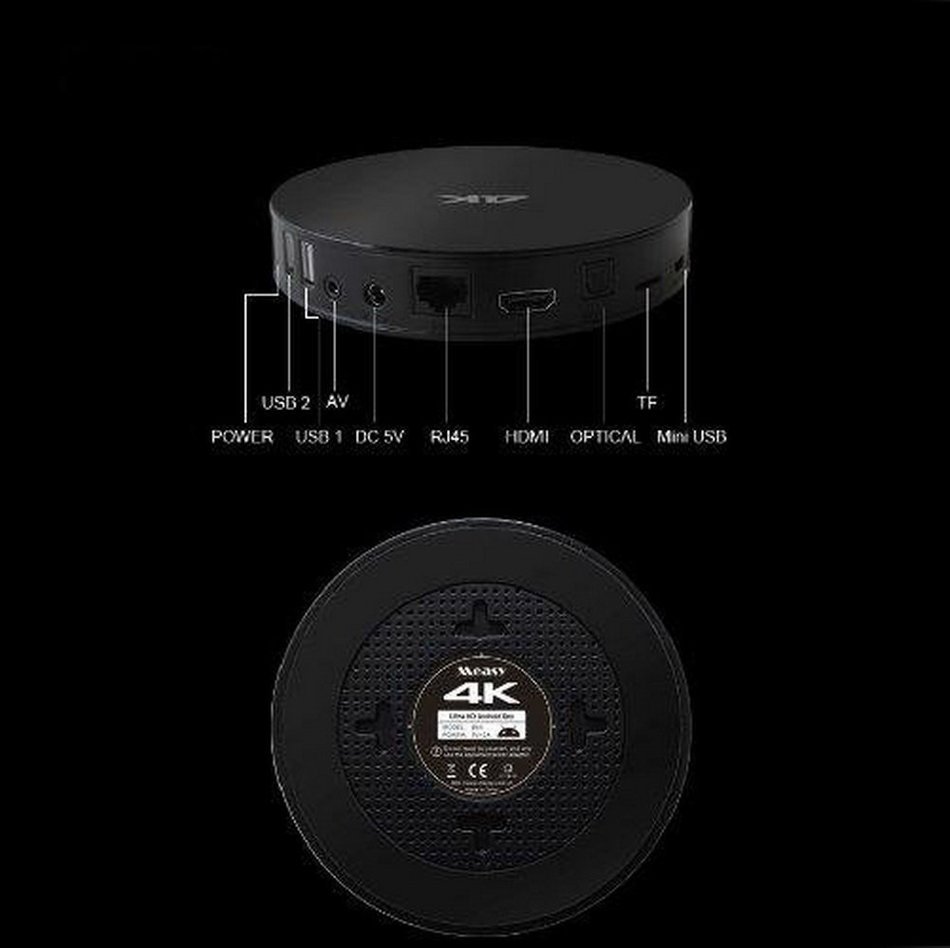 Well Gallery Measy B4A Premium Smart TV Box 2G/8G Rom 4k*2k HDMI Output Support XBMC 3D Blu-ray - Black N6