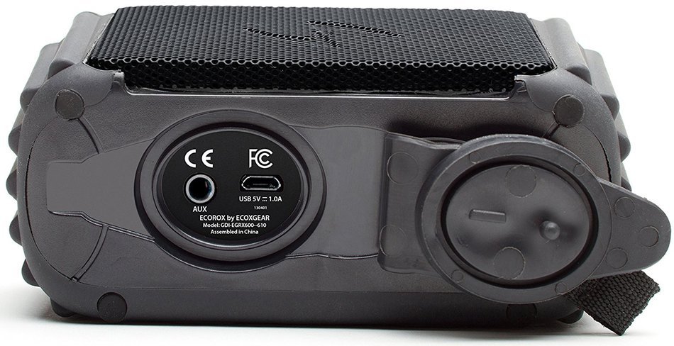 ECOXGEAR - ECOROX Rugged and Waterproof Wireless Bluetooth Speaker - Black N4