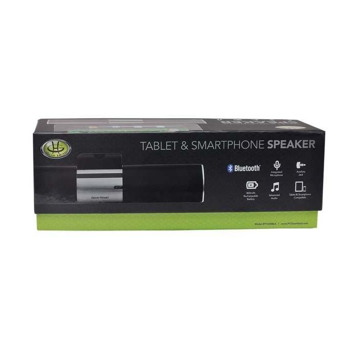 Gear Head Wireless Speaker for Smartphones & Tablets - Retail Packaging - Black N3