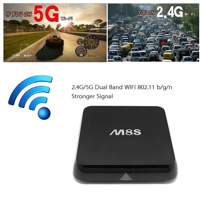 Andoer M8S Android 4.4 TV Box Amlogic S812 Quad Core Cortex-A9 2G / 8G XBMC DLNA Miracast Airplay Bluetooth 4.0... N4