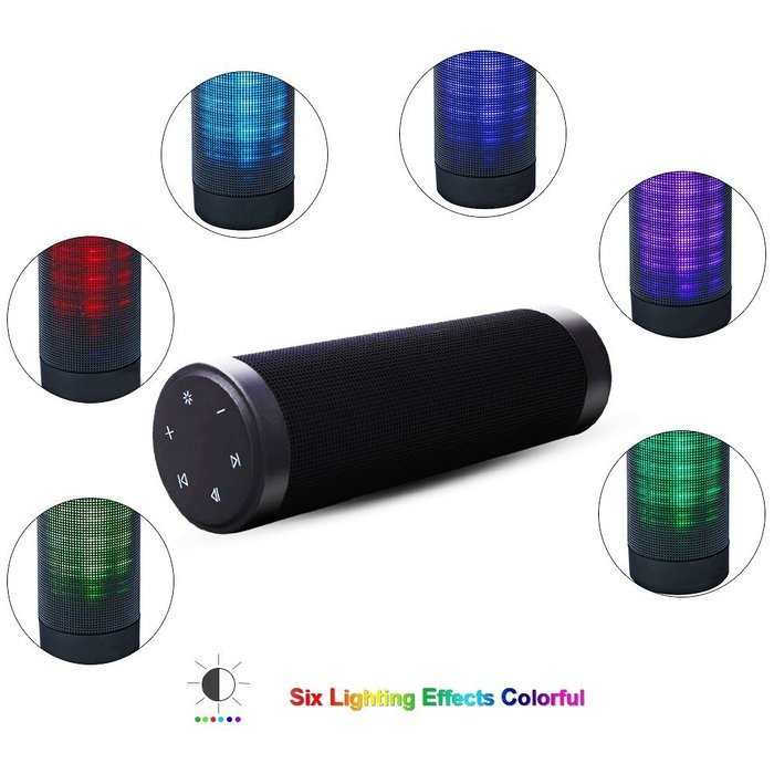 Zinsoko Bluetooth 4.0 Wireless Portable Speakers with LED Lights and Built-in Microphone N3