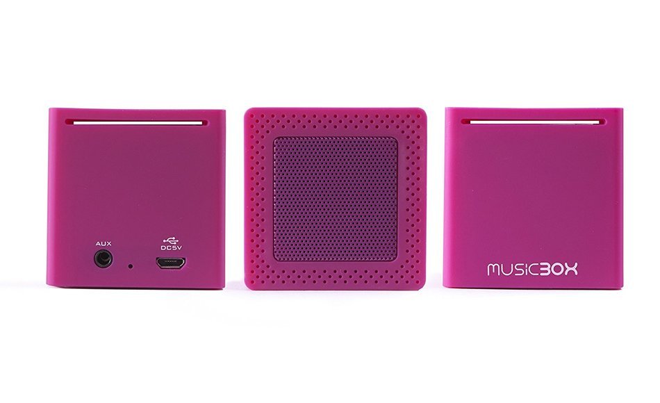 Music Box Mini - Ultra Portable Pocket Size Wireless Bluetooth Speaker (Purple) N2