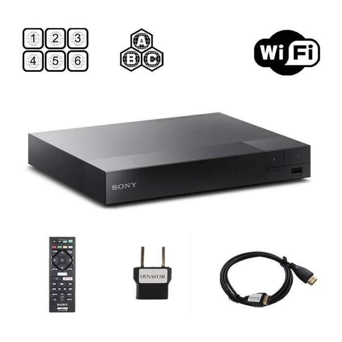Sony BDP-S1500 Multi Region Blu-ray DVD, Region Free Player 110-240 volts, HDMI Cable & Dynastar Plug Adapter... N2