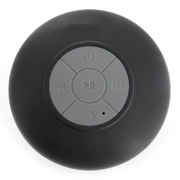 Hipipooo Portable Mini HIFI Waterproof Shower Pool Wireless Bluetooth Speaker Handsfree with Mic (Black) N2