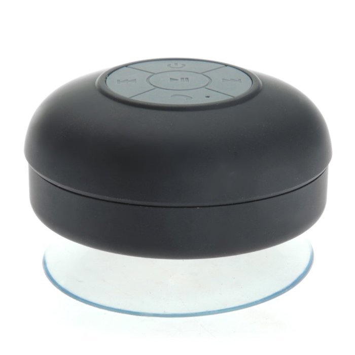 Hipipooo Portable Mini HIFI Waterproof Shower Pool Wireless Bluetooth Speaker Handsfree with Mic (Black) N3