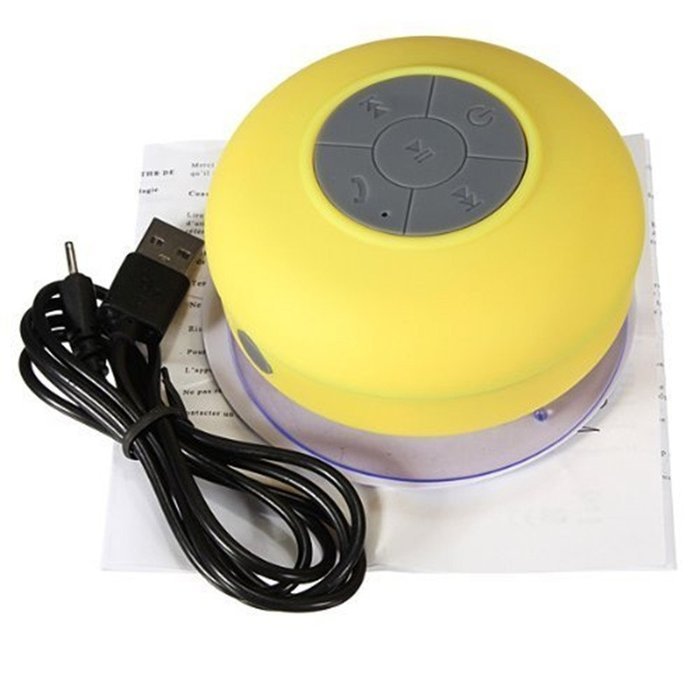 Hipipooo Portable Mini HIFI Waterproof Shower Pool Wireless Bluetooth Speaker Handsfree with Mic (Black) N10