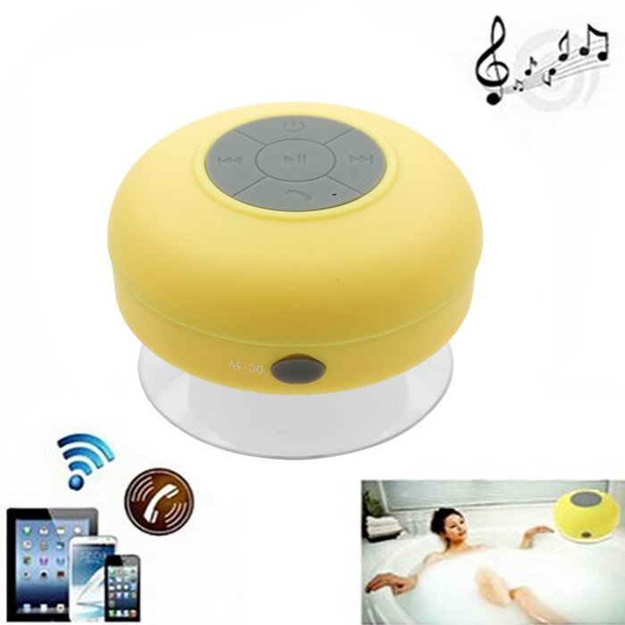 Hipipooo Portable Mini HIFI Waterproof Shower Pool Wireless Bluetooth Speaker Handsfree with Mic (Black) N13