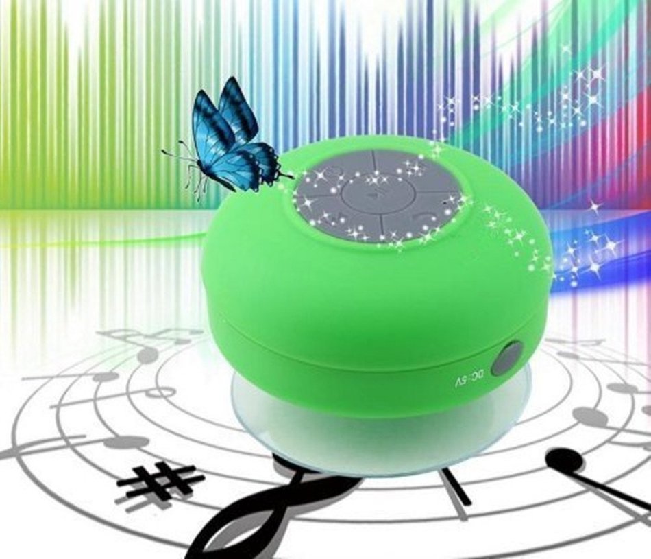 Hipipooo Portable Mini HIFI Waterproof Shower Pool Wireless Bluetooth Speaker Handsfree with Mic (Black) N22