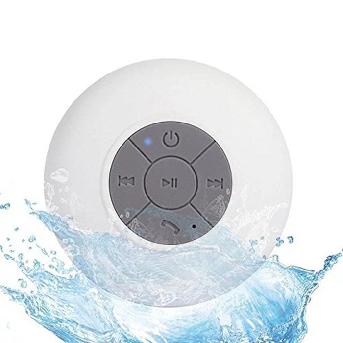 Hipipooo Portable Mini HIFI Waterproof Shower Pool Wireless Bluetooth Speaker Handsfree with Mic (Black) N27
