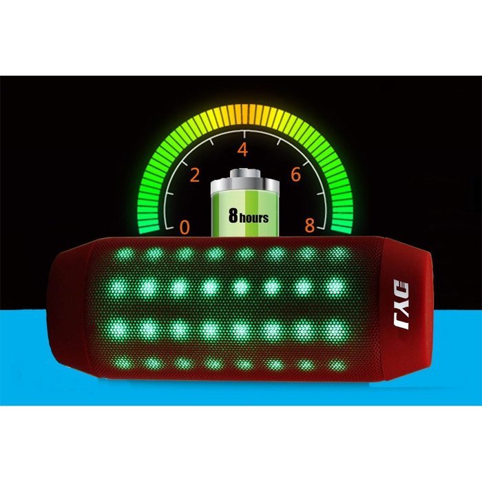 DYJ? Hi-Fi Portable Wireless Bluetooth Speaker with 4 Colorful LED Light Visual Display Mode Powerful Sound for... N3