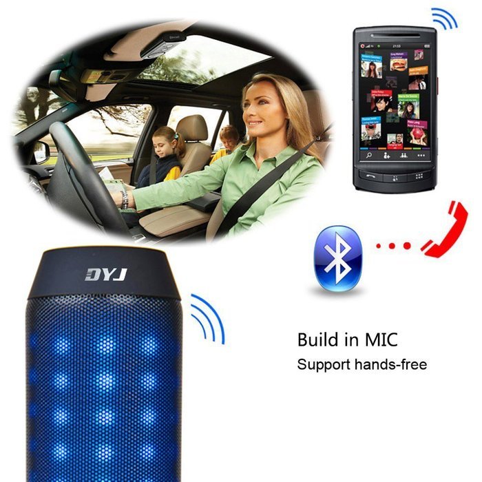 DYJ? Hi-Fi Portable Wireless Bluetooth Speaker with 4 Colorful LED Light Visual Display Mode Powerful Sound for... N8