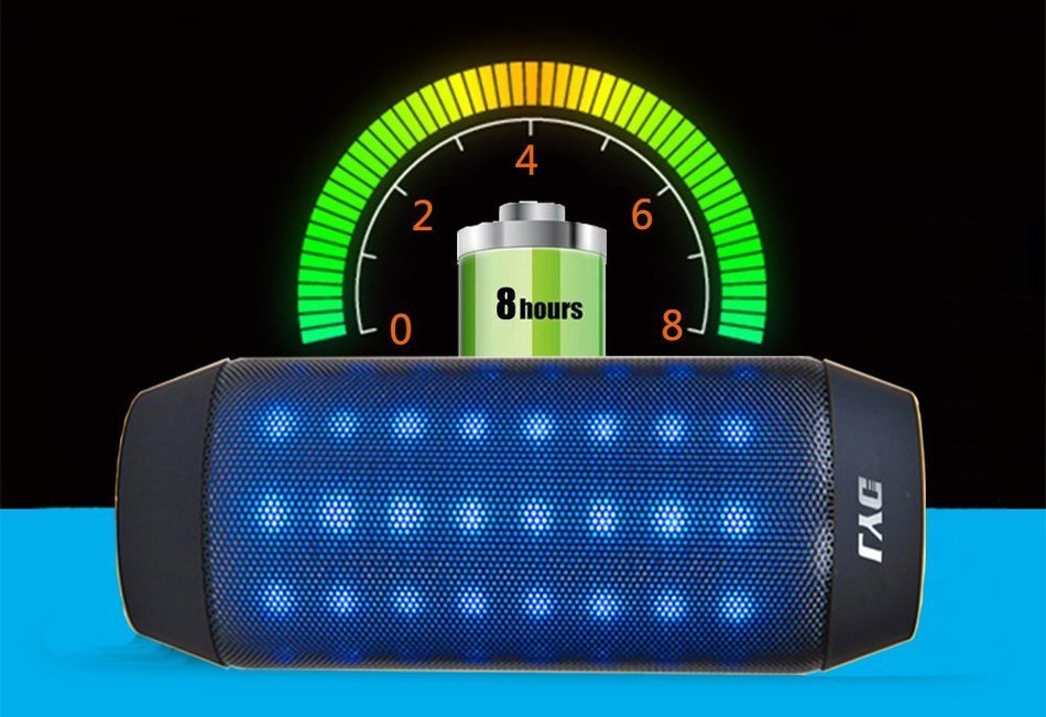 DYJ? Hi-Fi Portable Wireless Bluetooth Speaker with 4 Colorful LED Light Visual Display Mode Powerful Sound for... N9