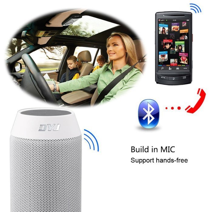 DYJ? Hi-Fi Portable Wireless Bluetooth Speaker with 4 Colorful LED Light Visual Display Mode Powerful Sound for... N13