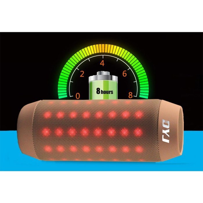 DYJ? Hi-Fi Portable Wireless Bluetooth Speaker with 4 Colorful LED Light Visual Display Mode Powerful Sound for... N14