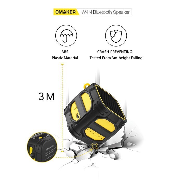 Omaker W4N Portable Bluetooth 4.0 Speaker with 12 Hour Playtime,W4 New Generation Mini Portable Wireless Bluetooth... N3