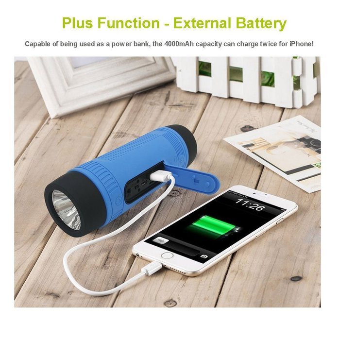 Bluetooth Bicycle Speaker Zealot S1 4000mAh Power Bank Waterproof Speakers with Full Outdoor Accessories(Bike... N4