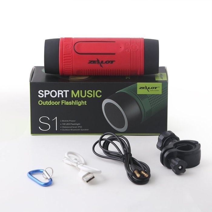 Bluetooth Bicycle Speaker Zealot S1 4000mAh Power Bank Waterproof Speakers with Full Outdoor Accessories(Bike... N6