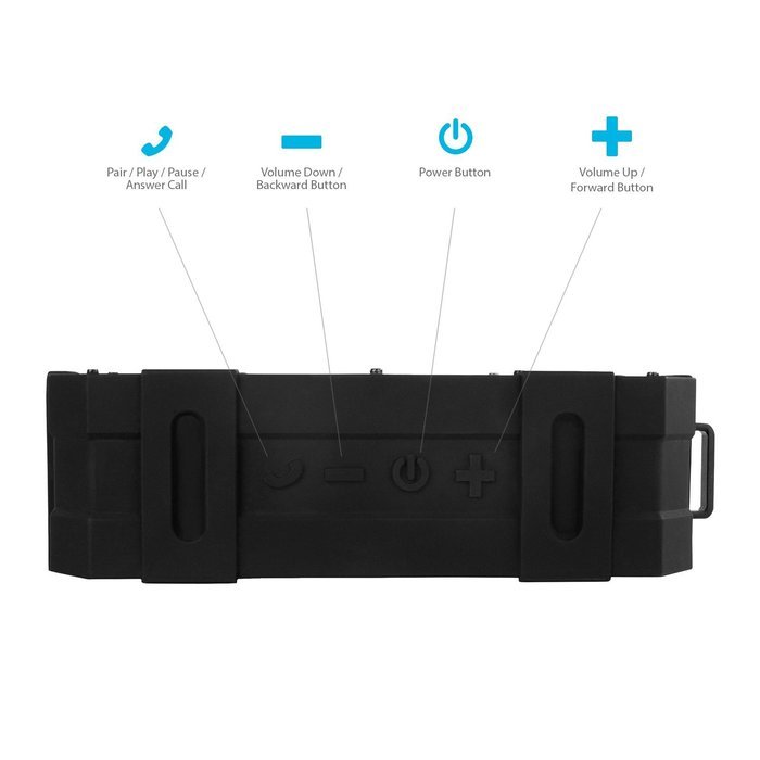 Mobility Portable Bluetooth 3.0 Speaker - Best & Loudest Stereo Wireless Rechargeable\ Shockproof Water-Resistant... N4