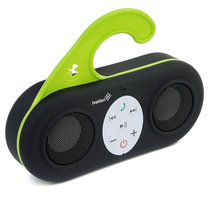 Ivation IVA-400 Waterproof Wireless Bluetooth Shower Speaker and Handsfree speakerphone for All Bluetooth Devices N2