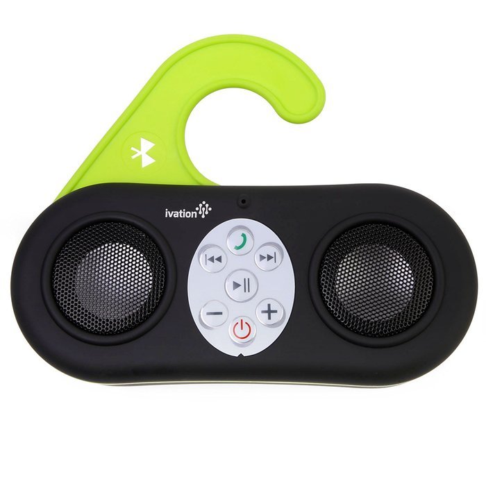 Ivation IVA-400 Waterproof Wireless Bluetooth Shower Speaker and Handsfree speakerphone for All Bluetooth Devices N4